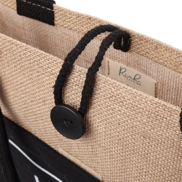 🛍HOST PICK🛍 HELLO WEEKEND TOTE BAG - BLACK - Picture 5 of 5